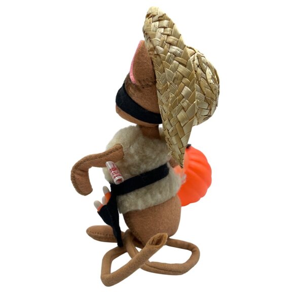 Annalee Halloween Sheriff Cowboy Mouse Plush With Straw Hat & Pumpkin - Picture 9 of 15